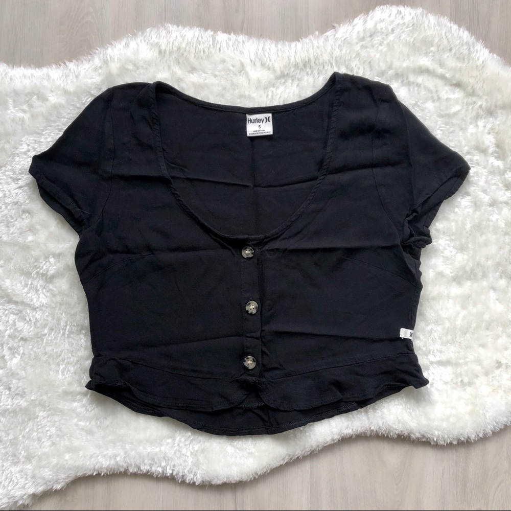 Hurley Cropped Button Up